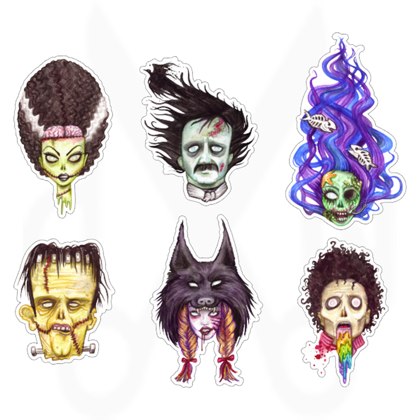 Zombie naamat - Leikekuvasetti 6kpl