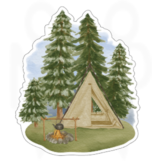 Telttaretki metsässä - Tarra