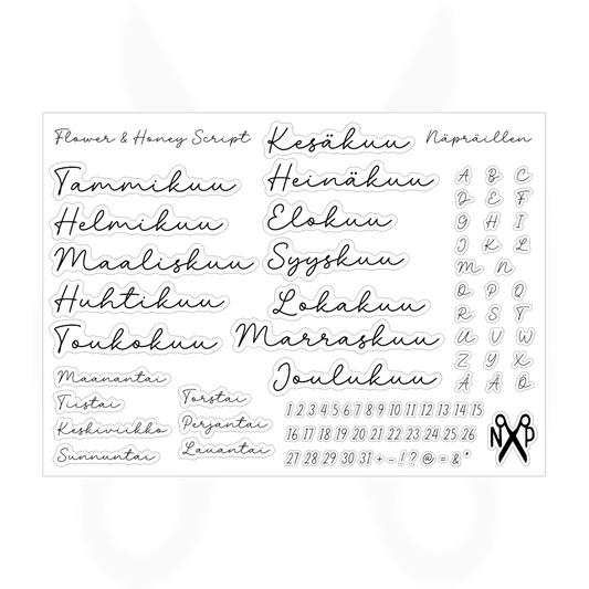 Flower & Honey Script - Tarra-arkki