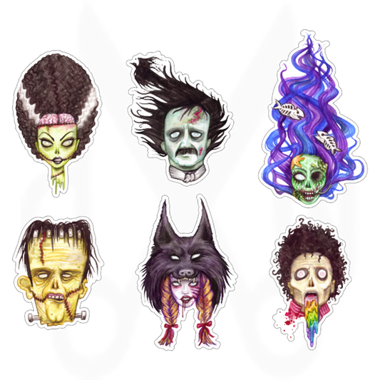 Zombie naamat - Magneettisetti 6kpl